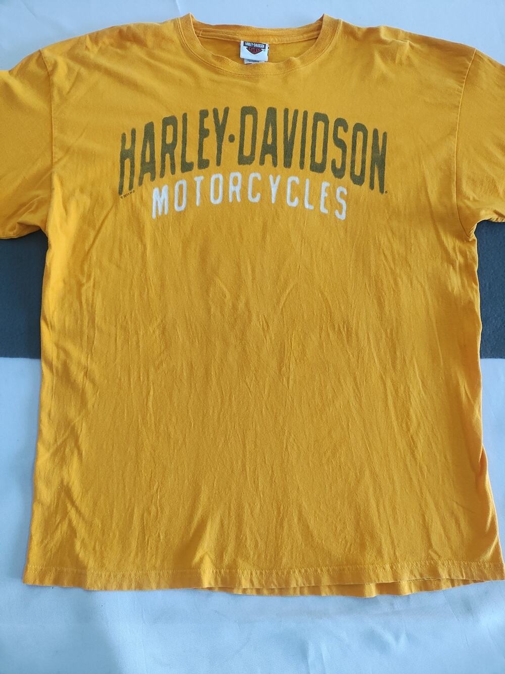 Harley Davidson T-Shirt Greensboro NC Yellow XL Biker Graphic Motorcycle 2011